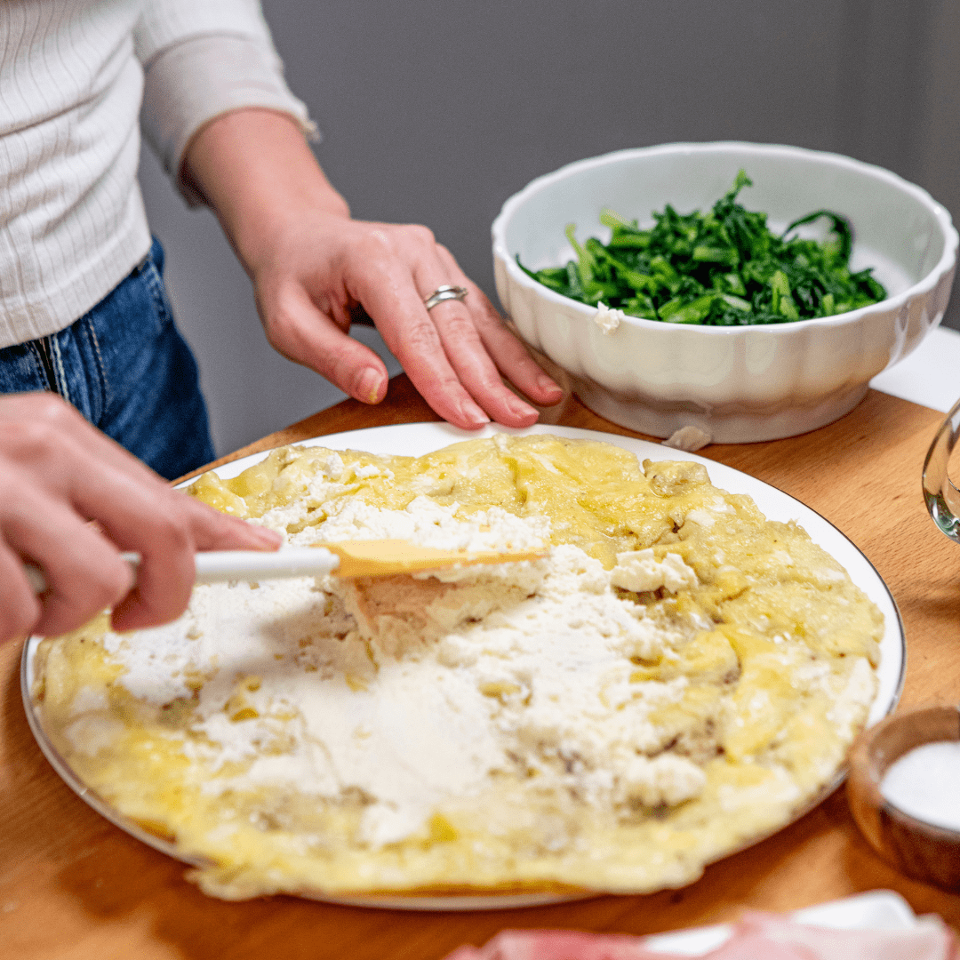 Rotolo Di Frittata Farcito Con Cicoria Formaggio E Prosciutto Ambruosi Viscardi